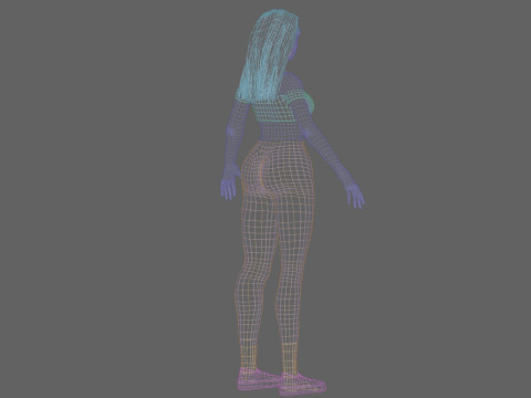 Cute teen woman V31862 3D Model