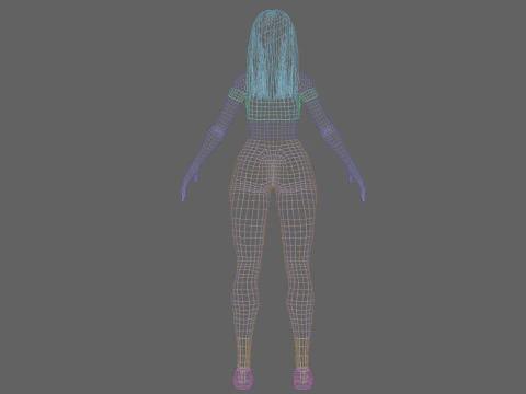 Cute teen woman V31862 3D Model