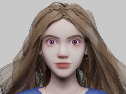 Cute Young Woman V36917 Modelo 3D