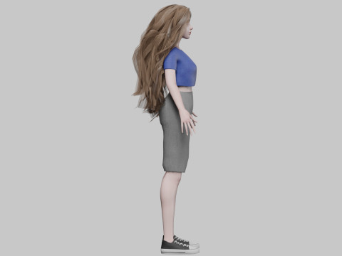 Cute Young Woman V36917 Modelo 3D