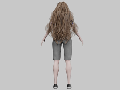 Cute Young Woman V36917 Modelo 3D