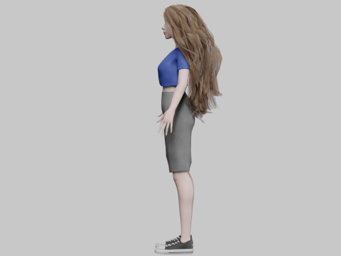 Cute Young Woman V36917 Modelo 3D