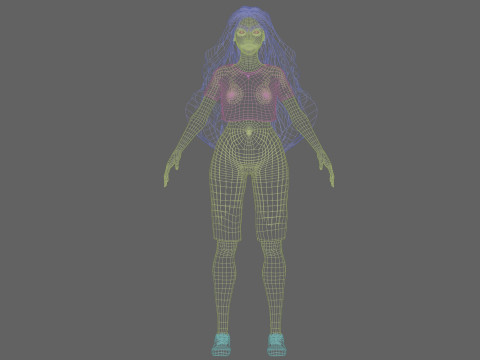 Cute Young Woman V36917 Modelo 3D