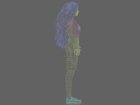 Cute Young Woman V36917 Modelo 3D