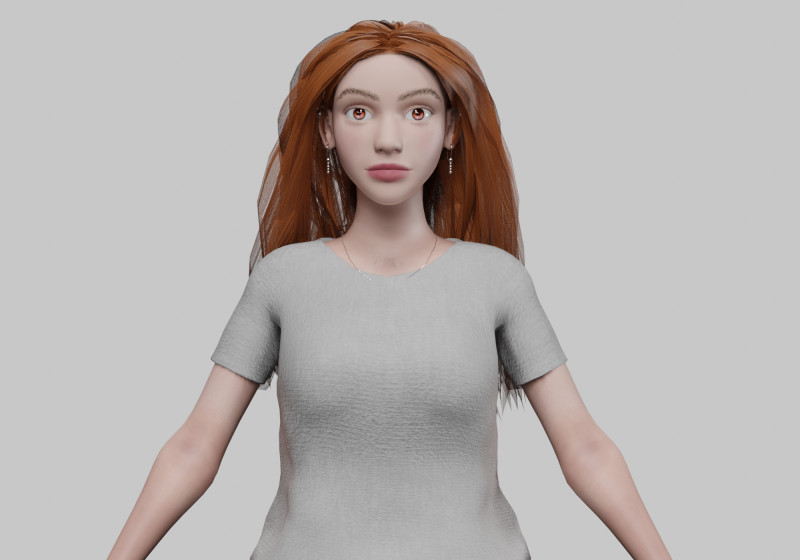 Pretty Basic Woman V32689 3D 模型 .c4d .max .obj .3ds .fbx .stl .blend 