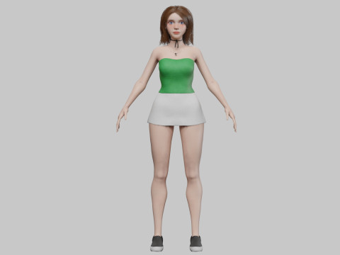 Pretty Beautiful woman V29096 3D Model
