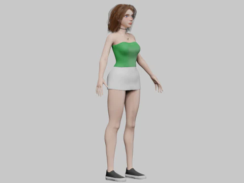 Pretty Beautiful woman V29096 3D Model