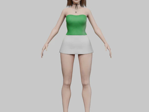 Pretty Beautiful woman V29096 3D Model