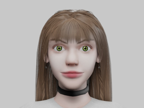 Pretty Cartoon woman V33718 3D Модель