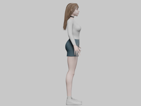 Pretty Cartoon woman V33718 3D Модель