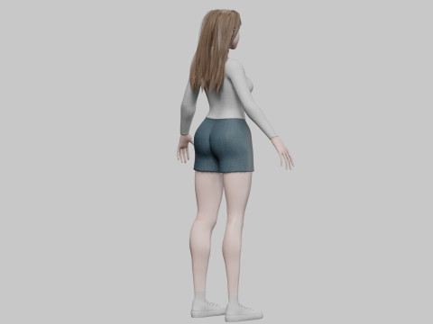 Pretty Cartoon woman V33718 3D Модель