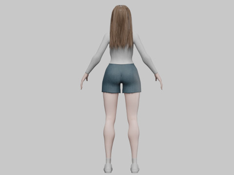 Pretty Cartoon woman V33718 3D Модель
