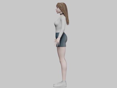 Pretty Cartoon woman V33718 3D Модель