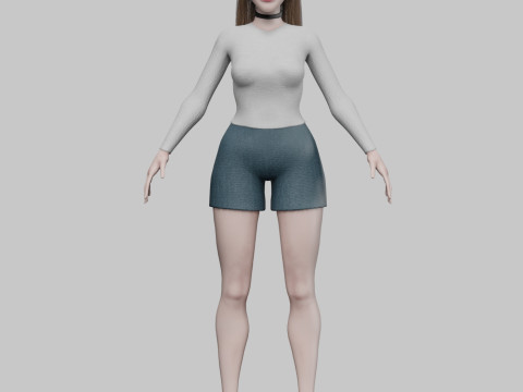 Pretty Cartoon woman V33718 3D Модель
