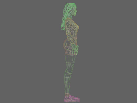 Pretty Cartoon woman V33718 3D Модель