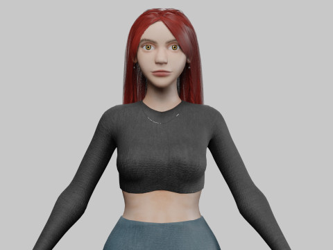 Pretty classic woman V36922 3D Model