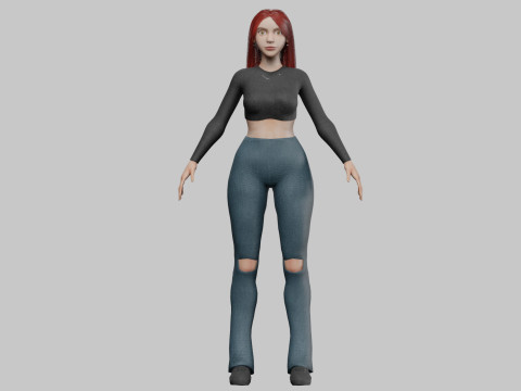 Pretty classic woman V36922 Modèle 3D