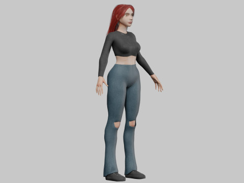 Pretty classic woman V36922 Modèle 3D