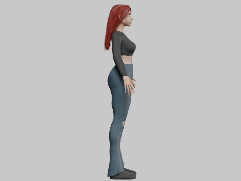 Pretty classic woman V36922 Modèle 3D