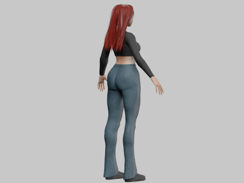 Pretty classic woman V36922 Modèle 3D