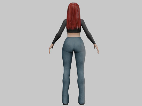 Pretty classic woman V36922 Modèle 3D