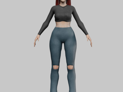 Pretty classic woman V36922 Modèle 3D