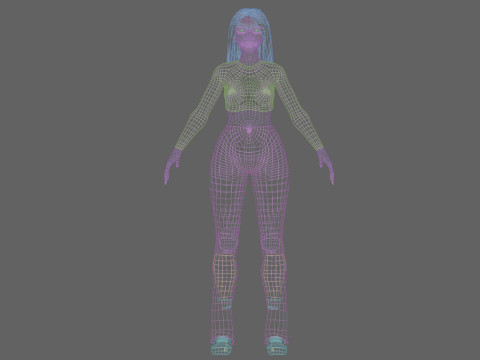 Pretty classic woman V36922 Modèle 3D