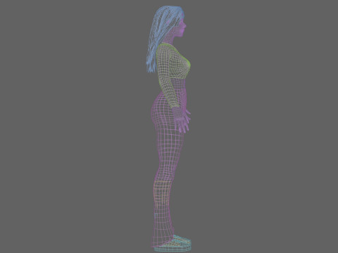 Pretty classic woman V36922 Modèle 3D