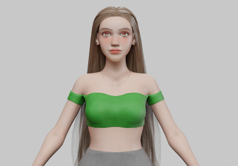 Pretty Standard Woman V28811 3D Model .c4d .max .obj .3ds .fbx .stl .blend 