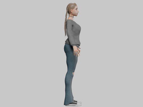 Pretty stylized woman V30550 3D Модель