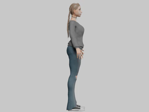 Pretty stylized woman V30550 3D Model