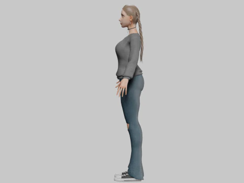 Pretty stylized woman V30550 3D Model