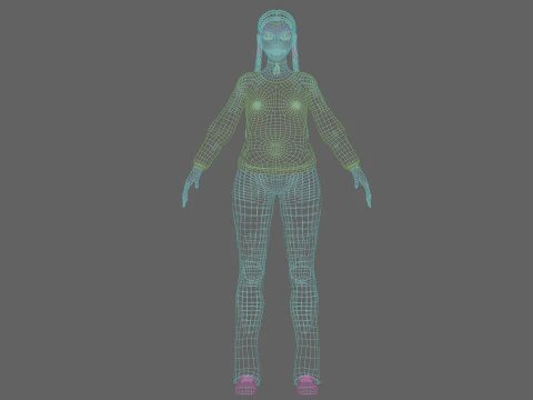 Pretty stylized woman V30550 3D Model