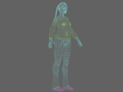 Pretty stylized woman V30550 3D Модель