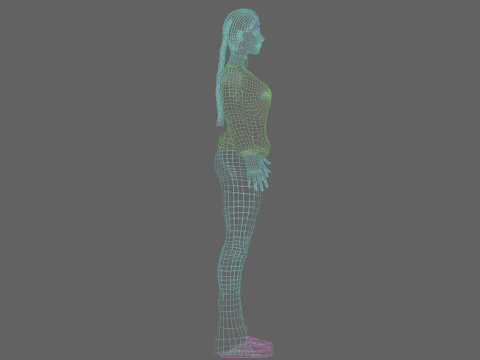 Pretty stylized woman V30550 3D Model