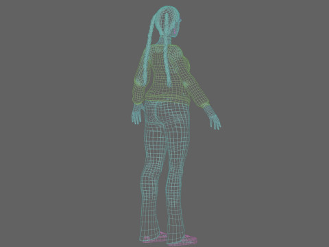 Pretty stylized woman V30550 3D Модель
