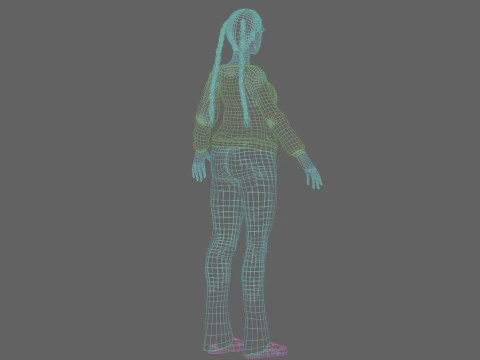 Pretty stylized woman V30550 3D Model