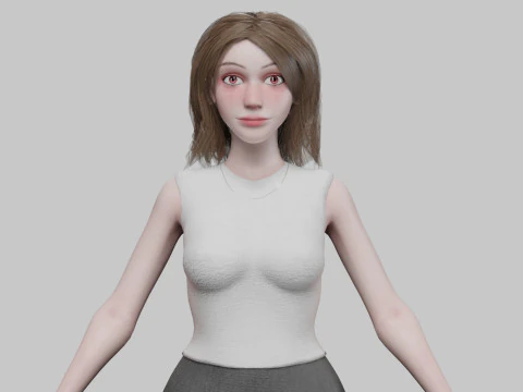 Mulher muito adolescente V32901 Modelo 3D