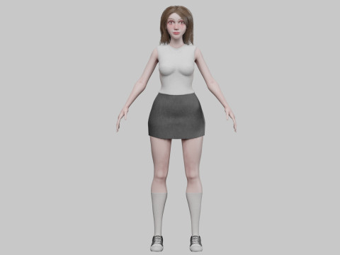 Pretty teen Woman V32901 Modelo 3D