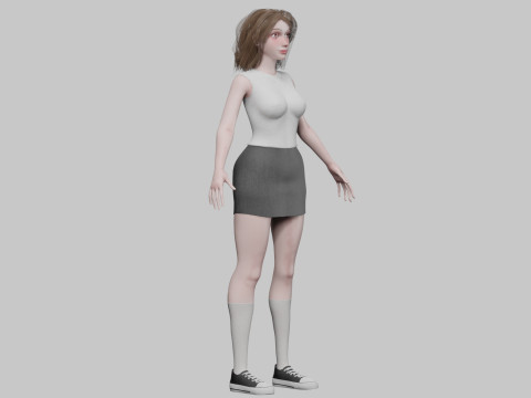 Pretty teen Woman V32901 Modelo 3D