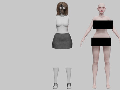 Pretty teen Woman V32901 Modelo 3D