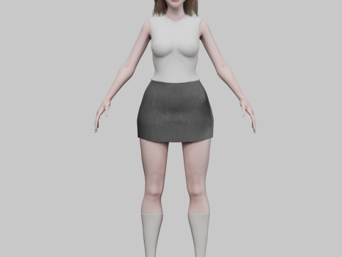 Pretty teen Woman V32901 Modelo 3D