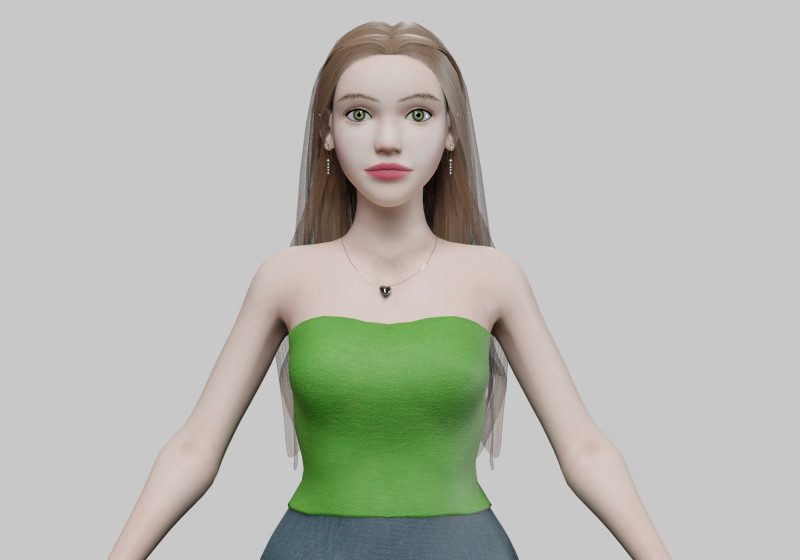 Pretty Young woman V31158 3Dモデル .c4d .max .obj .3ds .fbx .stl .blend 
