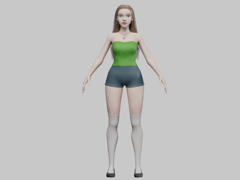 Pretty Young woman V31158 3Dモデル