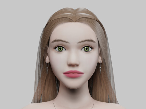 Pretty Young woman V31158 3Dモデル