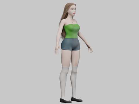 Pretty Young woman V31158 3Dモデル