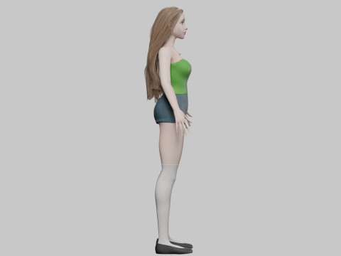 Pretty Young woman V31158 3Dモデル