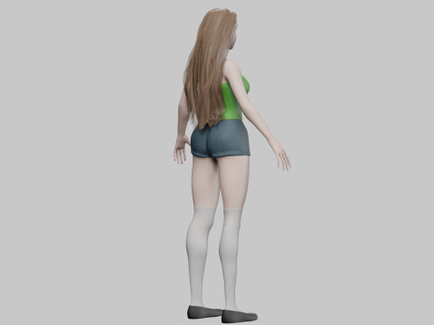 Pretty Young woman V31158 3Dモデル