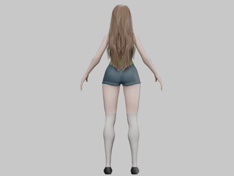 Pretty Young woman V31158 3Dモデル