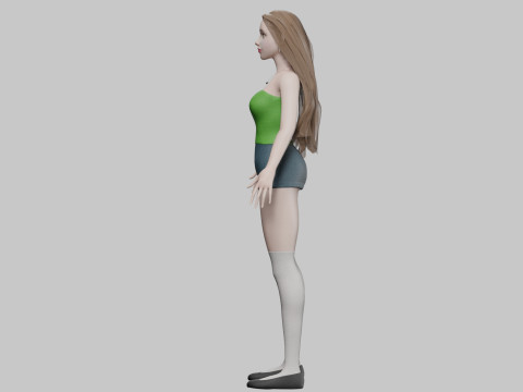 Pretty Young woman V31158 3Dモデル